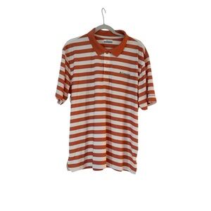 Columbia Men's Omni Shade Polo Shirt in Orange and White Stripes